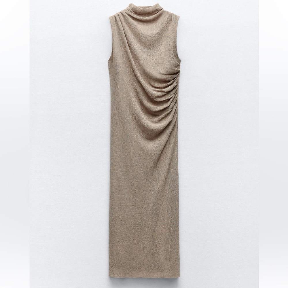 Zara Ruched Fine Knit Dress